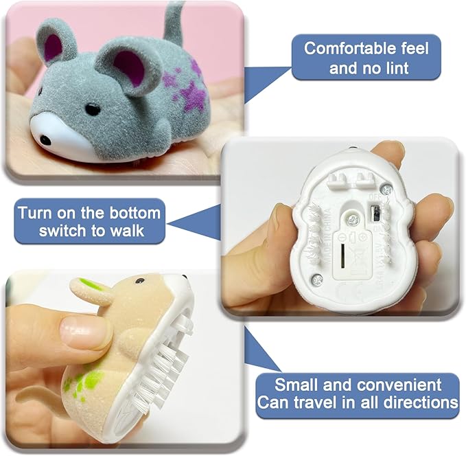 OHGOSH Vibrating Hamster, Electric Walking Hamster Toys, As A Novelty House Pet for Your Child，This Would Also Make Lovely（Children's Version （3 PCS））