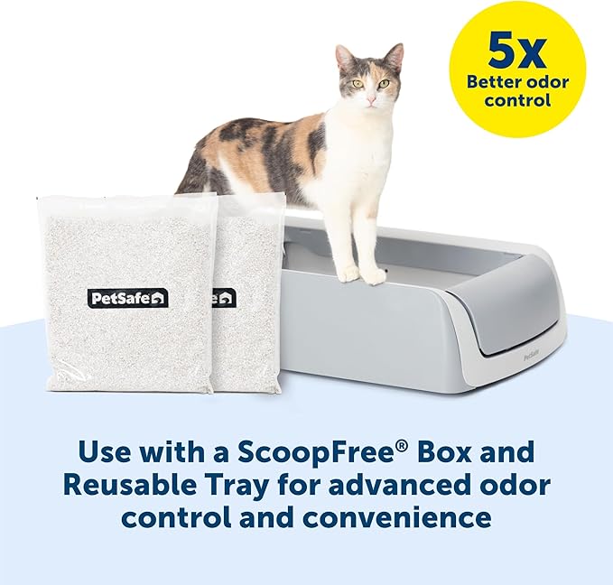 PetSafe ScoopFree Premium Natural Cat Litter - Eco-Friendly Long-Lasting Litter - High Absorbency & Low-Tracking Design - Non-Clumping Pebbles - 4.2 lb Bag - 2 Pack