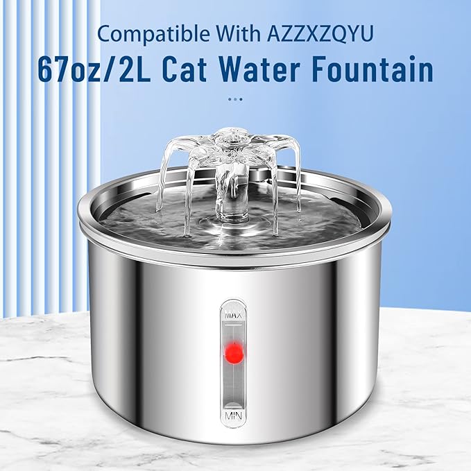 4 Pack Cat Water Fountain Replacement Filters for 67oz/2L Automatic Pet Fountain Cat Water Dispenser