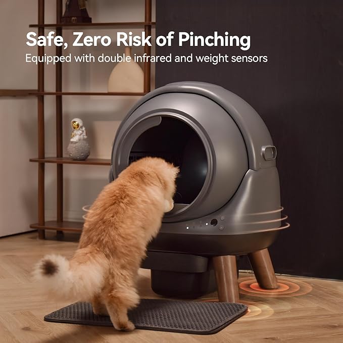 Self Cleaning Litter Box - G1 Automatic Cat Litter Box for Cats, Robot with Large Openning/Odor-Control/Dual Safety Protection