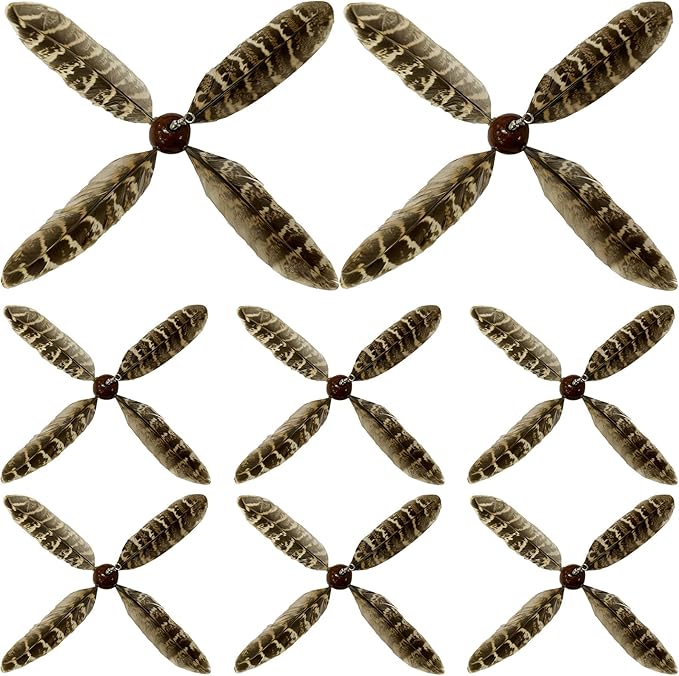 8 Pcs Cat Feather Propeller Refills Propeller Interactive Cat Toy Refills Kittens Toy Feather Replacement Wand Teasers Attachments for Kittens Wand