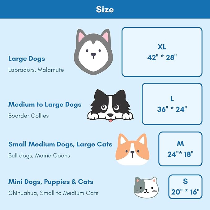 Woofry Dog Bed Mat for Crate, Reversible Cooling Mat for Dogs, Warming Dog Cooling Mat, Machine Washable, Lightweight, Portable, Pet Hair Repellent, All Season Comfort, 42''*28''