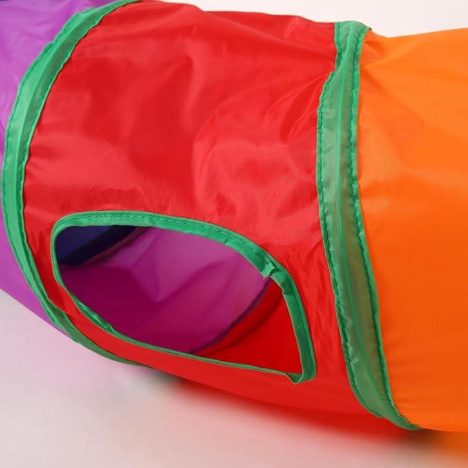 ‌Coolcandy Cat Tunnel & Interactive Cat Toy Indoor, Cube Tent Shape Tunnel Toys for Indoor Cats, Collapsible Interactive Peekaboo Cave with Play Ball, for Multi-Way Play & Small Animals