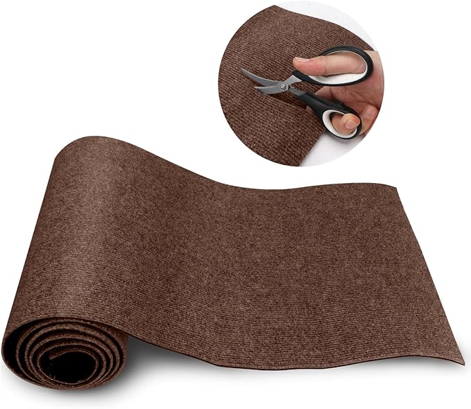 Cat Scratch Mat 120 "x15.8, Cat Scratch Sofa Furniture Protector, Trimmable Self-Adhesive Cat Scratch Pad for Decorating Cat Towers, DIY Cat Tree Shelf, Walls and Climbing Frames (Brown)