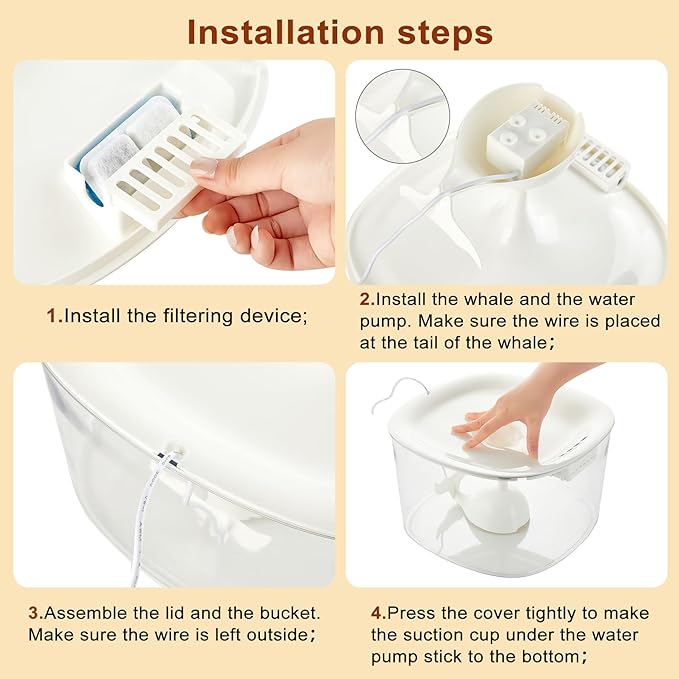 Dog Water Fountain for Medium Large Dogs, 10L/338oz Automatic Cat Water Fountain with Multi-Filtration & Deeper Drinking Area, Ultra-Quiet Dog Water Bowl Dispenser, Great for Multi-Pet Home