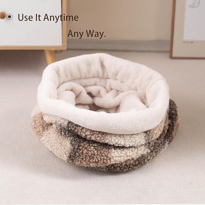 Cat Bed Cave Sleeping Bag, Pet Mat Warming Pad Sack for Cats and Small Dog,Burrowing Cozy Soft Comfortable Bed(for Small and Medium Cats)