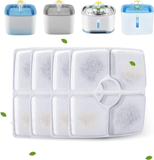 Cat Water Fountain Filters, Cirfifth Cat Fountain Filter Replacement, for Square Cat Water Fountain Inside (4 Pack)