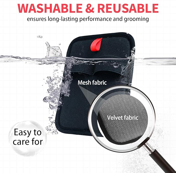 Static Pet Hair Removal Glove, 2 Pcs Electrostatic Dog Hair Remover Brush, Reusable Cat Fur Grooming Gloves for Furniture Couch Carpet Curtain Car Seat Cleaning Tool