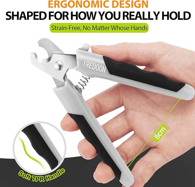 Dog Nail Clippers and Trimmers with Nail File, Ultra-Sharp 4CR13 Stainless Steel Blades Pet Grooming Nail Clippers for Small Medium-Large Breeds