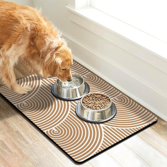 Dog Food Mats for Floors, Absorbent Dog Bowl Mat for Food and Water Dispenser Mat, Quick Dry Cat Food Mat Pet Supplies