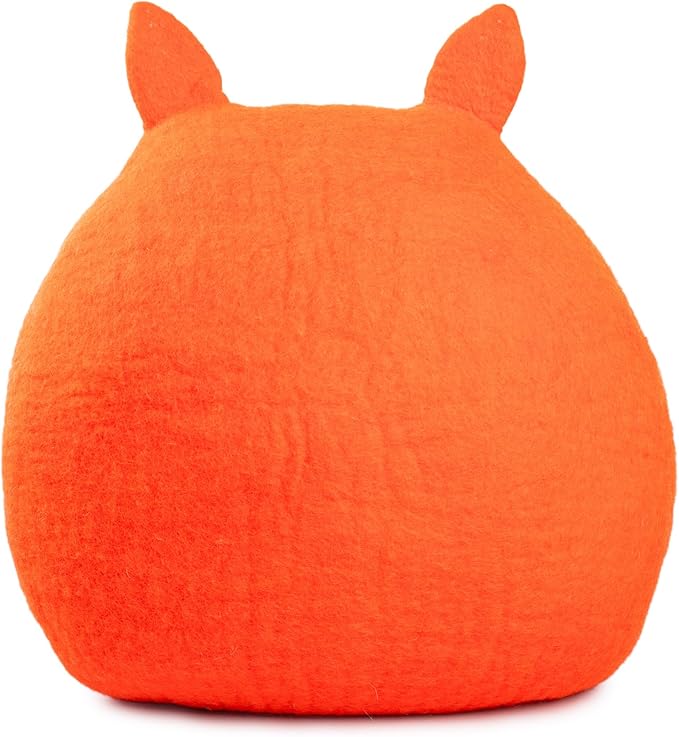 Luxurious Eco-Friendly Merino Wool Cat Cave Bed Sloth - Foldable Hideaway Pod for Indoor Cats - Premium Felt Kitten Beds - Covered Cat House for Ultimate Cozy Comfort by Woolygon