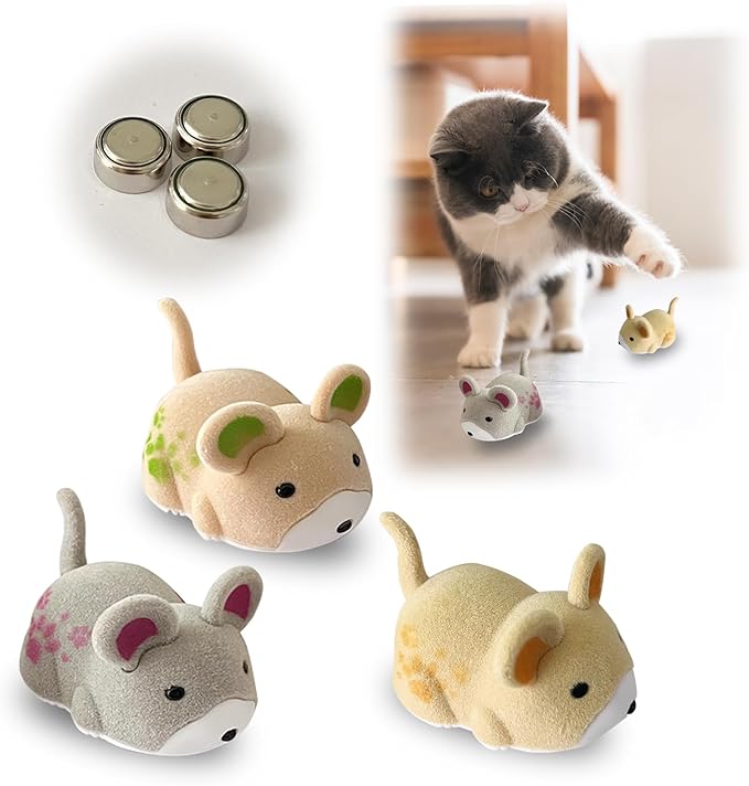 OHGOSH Hamster Teaser That Escapes, Cats Catching Mouse Game, Interactive Cat Toy, Quirky Pet Interactive Tools, Hurry Up and Give It to Your House Pet (3 PCS)