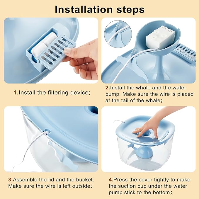 Dog Water Fountain for Medium Large Dogs, 10L/338oz Automatic Cat Water Fountain with Multi-Filtration & Deeper Drinking Area, Ultra-Quiet Dog Water Bowl Dispenser, Great for Multi-Pet Home