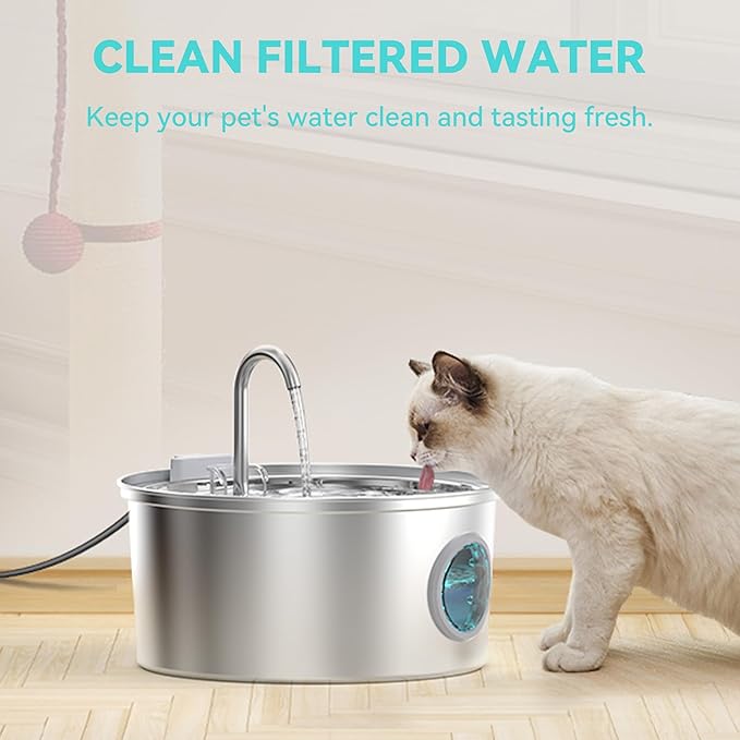 Dog Water Fountain Filter: 12 Pet Water Fountain Filters - Including 6 Pieces of Filters + 6 Pieces Sponges - Suitable for FOFNON Wired Dog/Cat Fountain