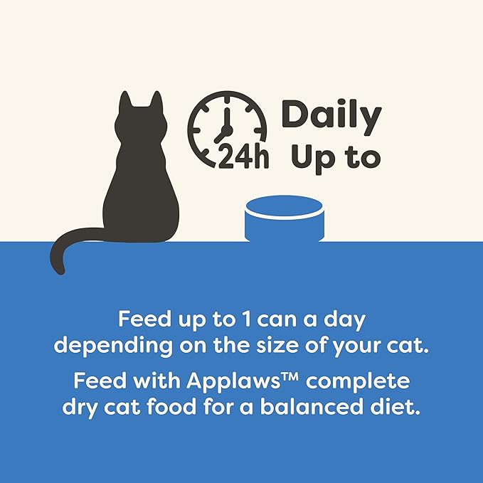 Applaws Natural Wet Cat Food, 24 Count, Limited Ingredient Canned Wet Cat Food, Tuna Fillet with Seaweed in Broth, 5.5oz Cans