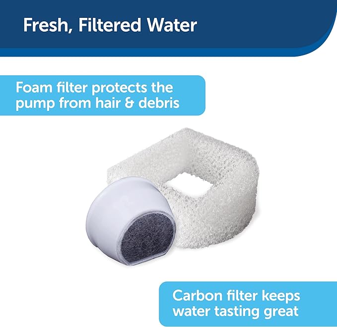 PetSafe Drinkwell Pagoda Ceramic Cat & Dog Water Fountain, 70oz Capacity, Encourages Hydration, Open Bowl Design, White