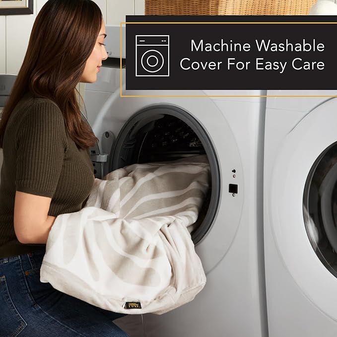 TOWN & COUNTRY LUXE CuddleTown Matisse Everwash® Pillow Pet Bed, Water Repellent Floor Pillow, Machine Washable Cover, Soft & Calming, Taupe, Large 44"x34"x4"