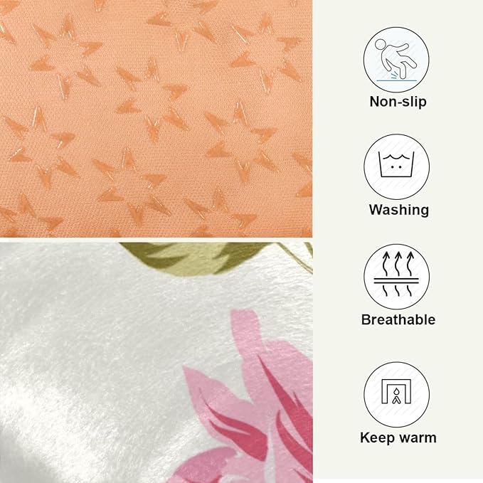Pet Bed Rose Flower Floral Dog Bed Mat Absorbing Non Slip Pad Pet Sleeping Mat for Small, Medium, and Large Dogs Puppy Cat 36 in x 24 in