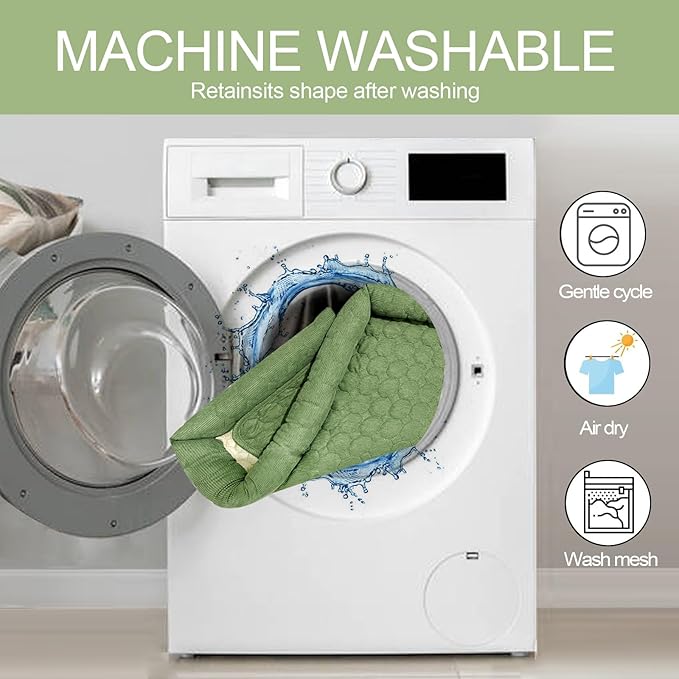 Dog Bed Mat - Washable Pet Furniture Protector with Anti-Slip Bottom for Small Dogs and Cat(Green)