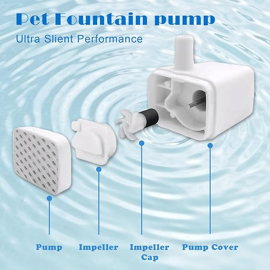 Water Pump for Pet Fountain,Smart cat Water Fountain-White for HB-200（20 inches Lifting)