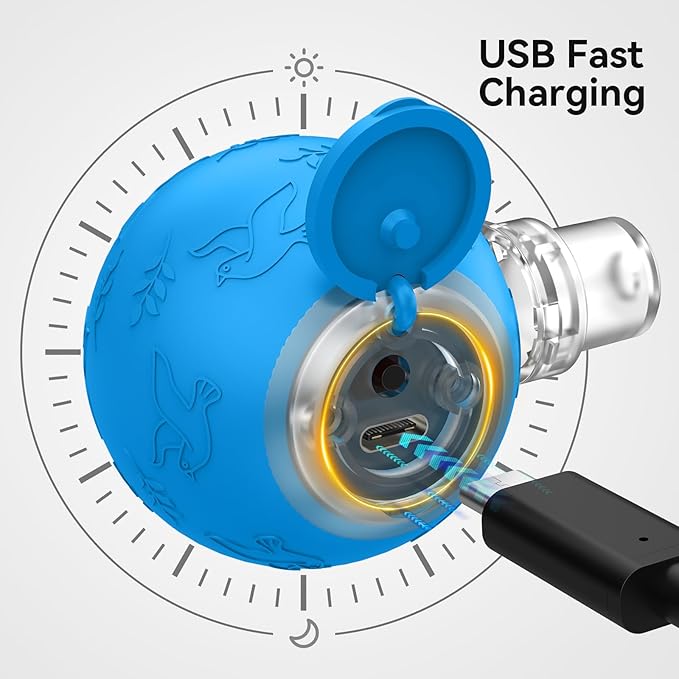 Interactive Cat Toys Ball for Indoor Cats,Automatic Kitten Toys for Bored Indoor Adult Cats,Motion Activated,USB Rechargeable (Blue)