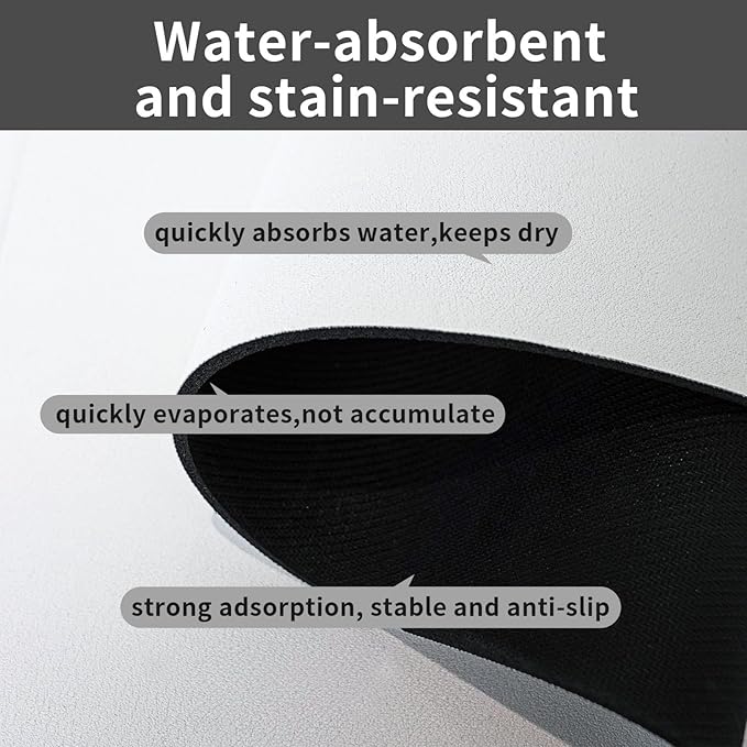 Boho Coffee Dog Food Mat Absorbent Bowl Mats No Stains Quick Dry Waterproof Pet Cat Placemats for Food and Water, 30x45cm