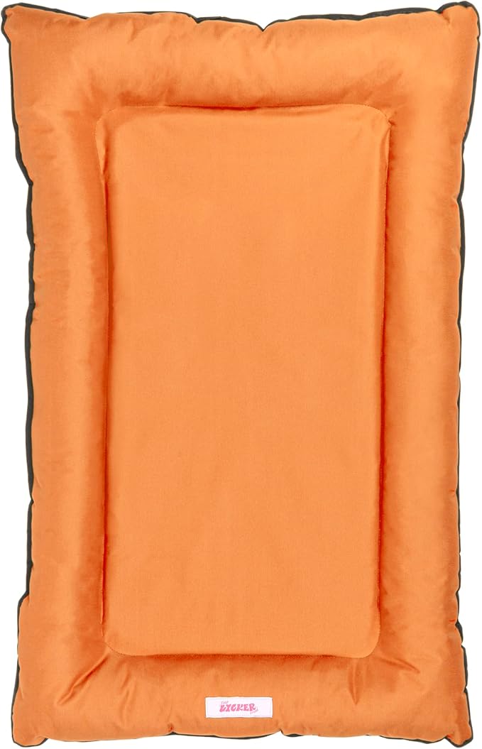 DBD3004B-M Archie 29.5" x 22.5" Traditional Oxford Waterproof Indoor/Outdoor Hand-Washable Memory Foam Camping Pet Bed, Tangerine