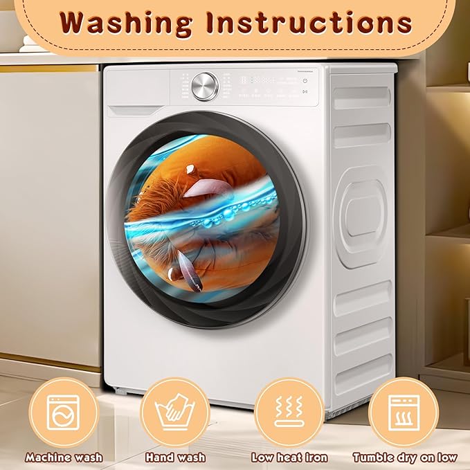 Highland Cow Heated Cat Bed - Cute Round Dog Bed, Warming Pet Bed for Indoor Cats & Small Dogs, Washable Calming Nest with Heating Pad & Timer, Cow Pet Heating Pad for Cats and Dogs