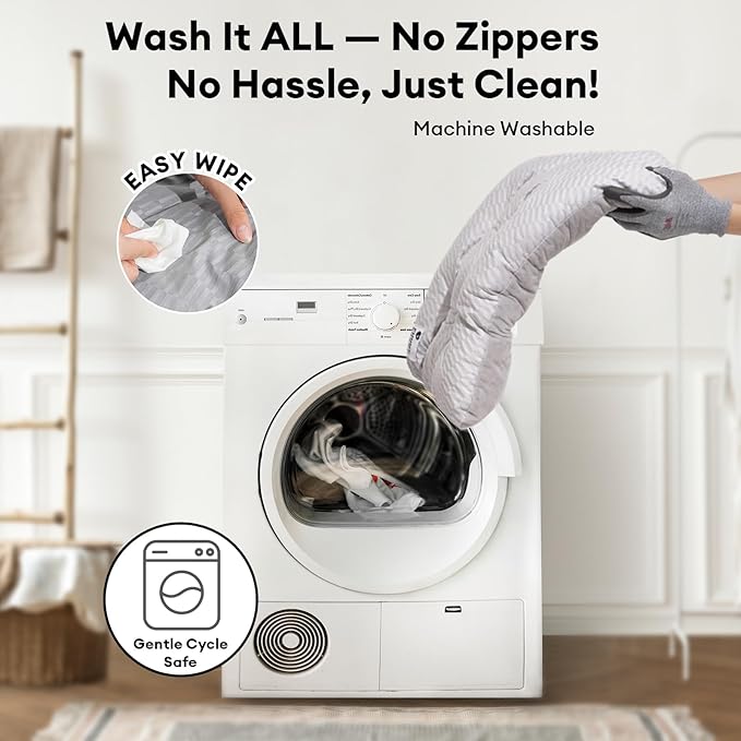 FUNNY FUZZY 30x20 Washable Dog Bed Crate Mat, 2 in1 Pet Pillow Sleeping Bed, Fluffy Deluxe Kennel Mattress for Medium Dog and Cat,Charcoal Grey,M