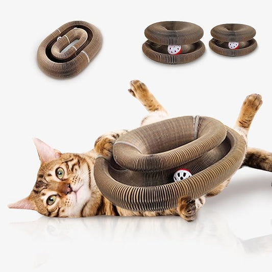 2 Pcs Kitty Kurlz cat Toy Magic Organ Cat Scratching Board Toy Kitty curlz Foldable Accordion Cats Toy (2pcs)