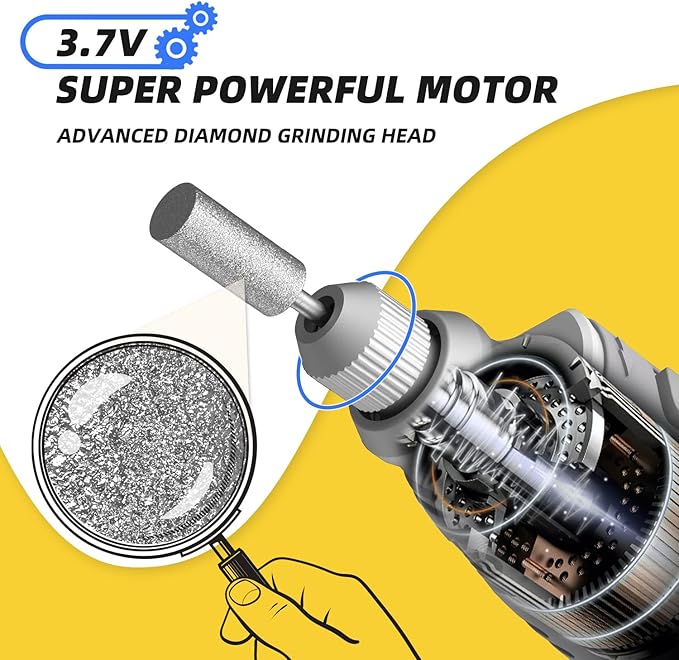 Dog Nail Grinder and Clippers - Upgraded 3-Speed Electric Rechargeable Pet Nail Trimmer with LED Light Super Quiet Paws Grooming Kit Painless Grinding Tool for Large Medium Small Dogs & Cats