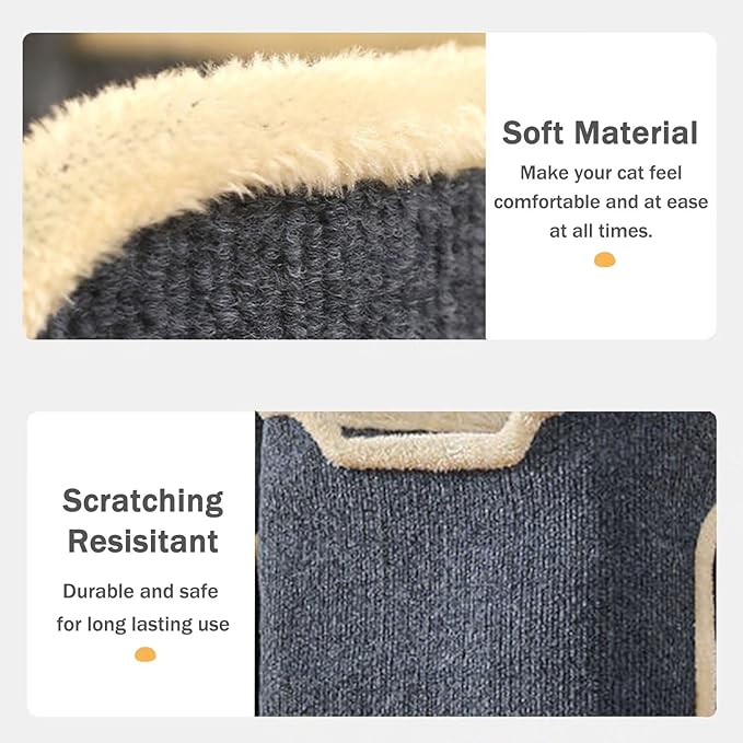 Cat House for Indoor, Multi-Level Cat Condo Foldable Cave Bed (2-Level)