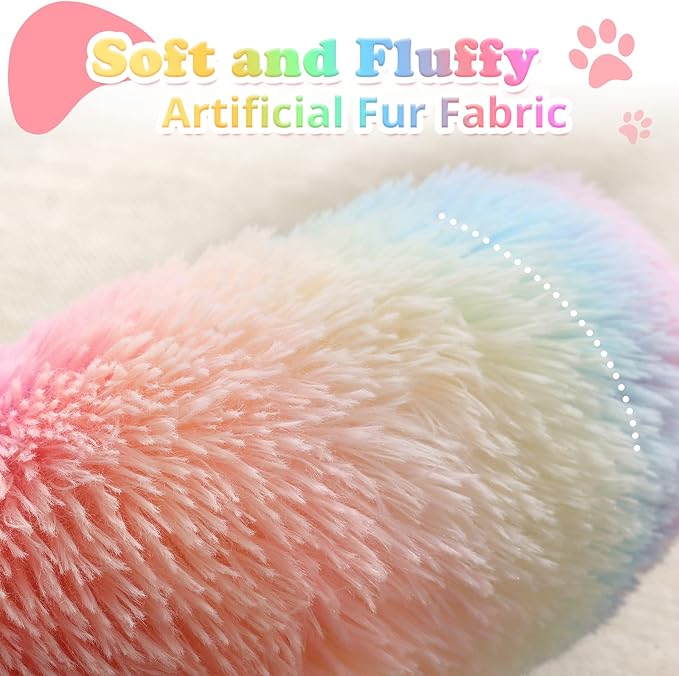 JOLLYVOGUE Dog & Cat Bed, Calming Anti-Anxiety Pet Bed for Small Dogs, Fluffy Donut Cushion for Small and Medium Pets (20")