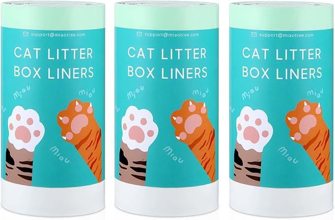 60 Count Self-Cleaning Litter Box Liner Bags for PURA X/MAX, Pet Waste Trash Bags with Drawstring for Automatic Cat Litter Box -21" x 11"