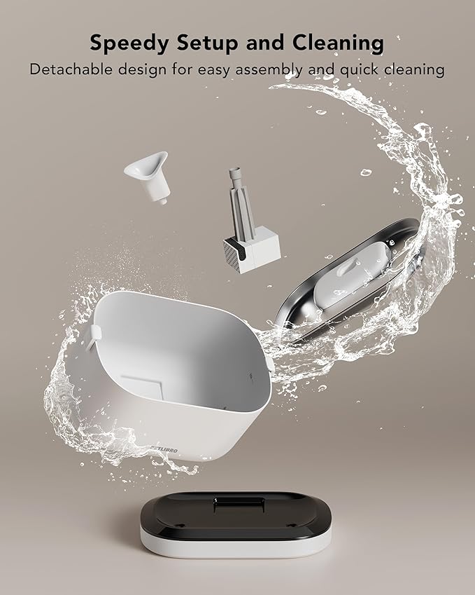 PETLIBRO Cordless Cat Water Fountain, Rechargeable Battery Operated Wireless Pet Water Fountain, 2.5L/84oz Cat Water Dispenser for Drinking with Quiet Pump Stainless Steel Tray Easy Clean BPA Free