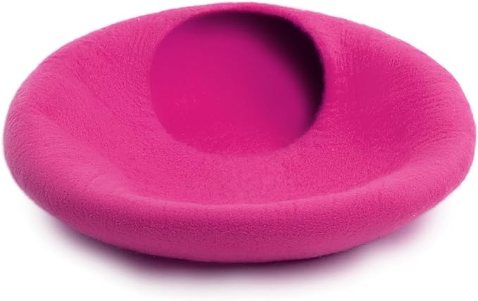 Woolygon Premium Wool Cat Cave Bed - Felt Cat Cave Handmade from 100% Merino Wool, Pet Friendly Felt Cat Bed for Indoor Cats and Kittens