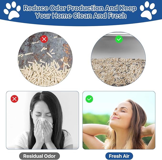 Stainless Steel Cat Litter Box, 16 x 12 x 4 Large Litter Box, Non Stick Kitty Litter Pan with Metal Litter Scoop and Anti Slip Stickers for Kitten, Guinea Pig and Rabbit