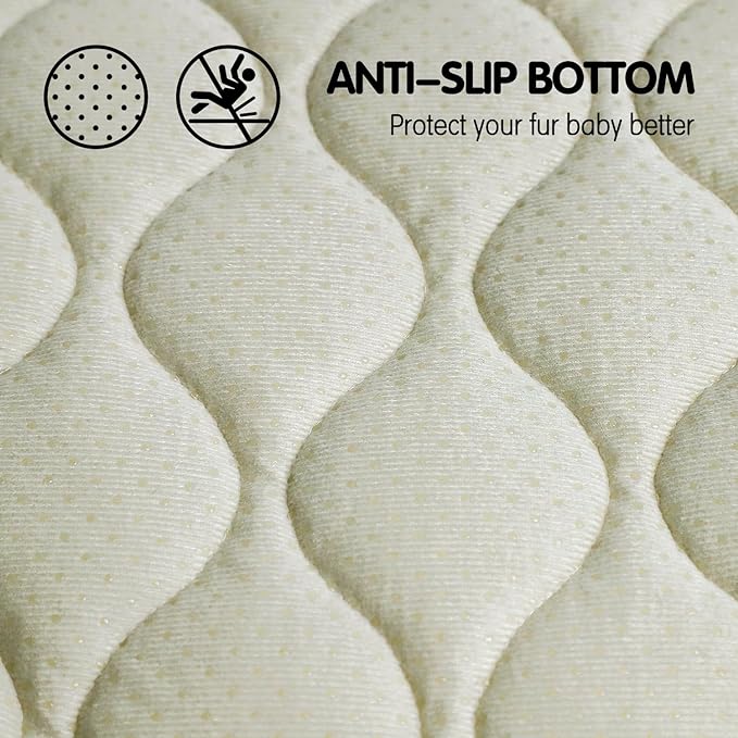 furrybaby Dog Bed Mat Flat Crate Mat with Anti-Slip Bottom Machine Washable Pet Kennel Pad for Dog Sleeping (XL 48x30'', Grey Mat)