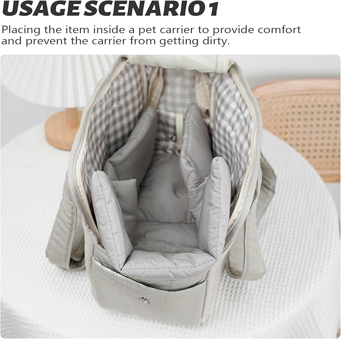 Pets Accessories for pet Bag, Pet Dog Bed, Dog Sleeping Mat, Breathable Warm Pet Beds Cushion for Small Dogs Cat(Grey, Cushion) (Grey)