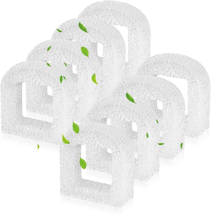 Cat Water Fountain Filters, 8 Pack Pet Fountain Replacement Foam Sponge Pre-Filters Fit for Multiple Ceramic and Stainless Steel Pet Fountains
