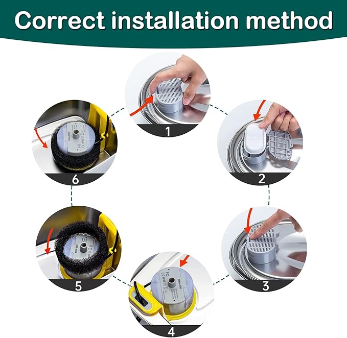 Cat Water Fountain Filter,16 Pack Cat Fountain Replacement Filters for Stainless Steel 67oz/2L Adjustable Water Flow Pet Water Fountain,Dog Water Fountain (8+8 Pack)