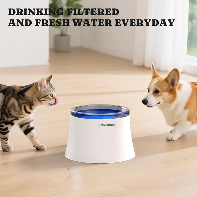 Pawtners 8 + 4 Packs Replacement Filters for LD.2524 & LD.2523 Pet Water Fountain, Multiple Filtration Material, Replacement Filter for Pet Cats Dogs Water Fountains