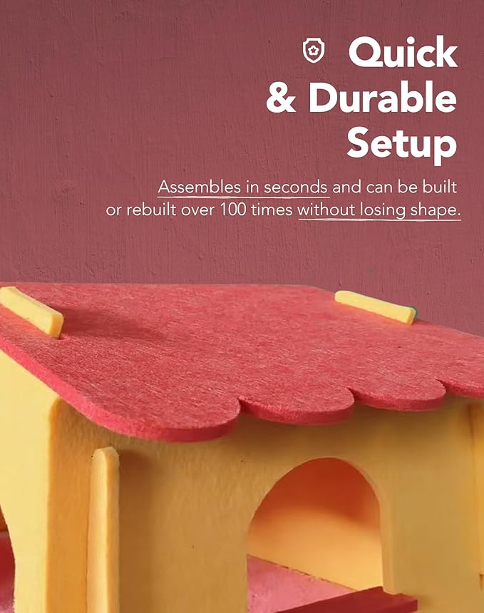 Lukamoo® Cute Cat House (Crimson Sunshine, Large)