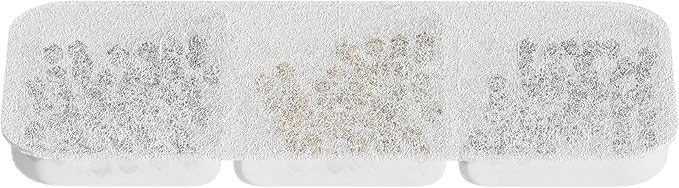 PawsPik® Replacement Filters for PawsPik BOSS-01 Wireless Stainless Steel Battery Operated Water Fountain, 8 Pack Filter & Sponges Set for 4 months of Replacement, 5 Layer Filtration