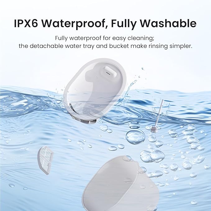 Cat Water Fountain 77.8Oz/2.3L Capacity Cat Fountain for Drinking - Wireless, Quiet, Multiple Pets