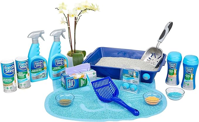 Fresh Step Cat Litter Crystals in Fresh Scent - Cat Litter Box Deodorizer - Combats Odors and Neutralizes Smells to Keep Your Home Clean, 15 Ounce