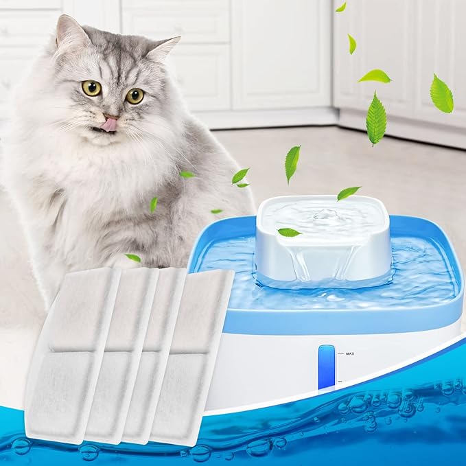 Pet Fountain Filter Replacement, 12 Packs Cat Water Fountain Filter Compatible with 100oz/3L Automatic Pet Fountain, Pet Fountain water Dispenser Carbon Filters