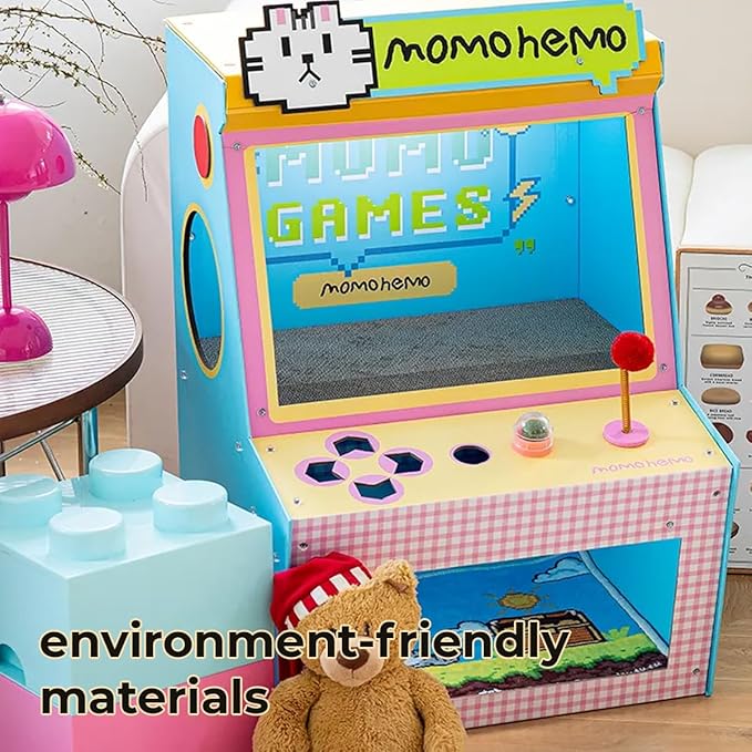 Cardboard Cat House Arcade Cat Scratcher House Indoor Cat Condo Cat Playhouse with Sisal Pad