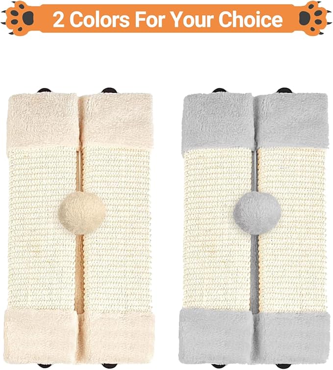 BNOSDM 2 Pack Cat Wall Corner Scratcher for Indoor Cats Walls Mounted Sisal Scratch Board Protector Vertical Anti Scratching Pad Protect Furniture Pet Wear Resistant Mat for Door Sofa