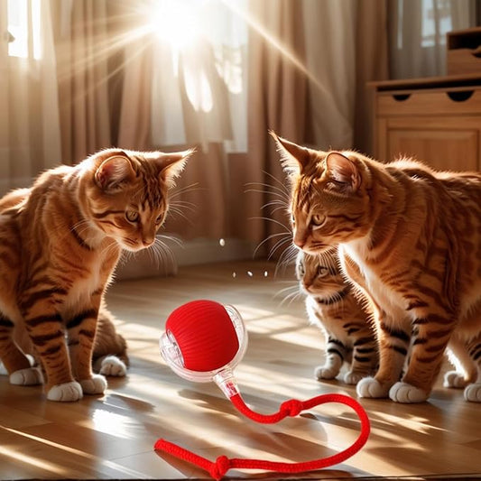 Cat Toys Cat Toys for Indoor Cats Interactive Cat Toys Smart Obstacle Avoidance Cat Ball Indoor Cat Boredom Interactive Toys (Grizzly)